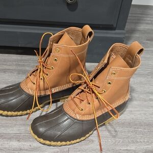 L.L. Bean Tan and Black Boots